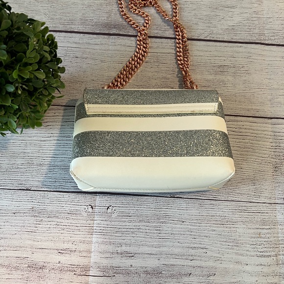 Ted Baker Nemie Rowing Glitter Stripe Leather White / Silver - Picture 4 of 12